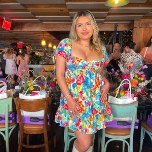 Amanda Uprichard Floral Babydoll Dress